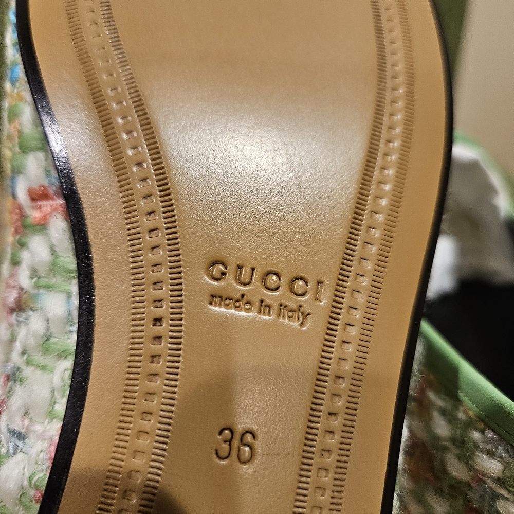 Gucci Jordaan Tweed Horsebit Moccassin Loafers Multicolor Size EU 36 - Picture 10 of 10